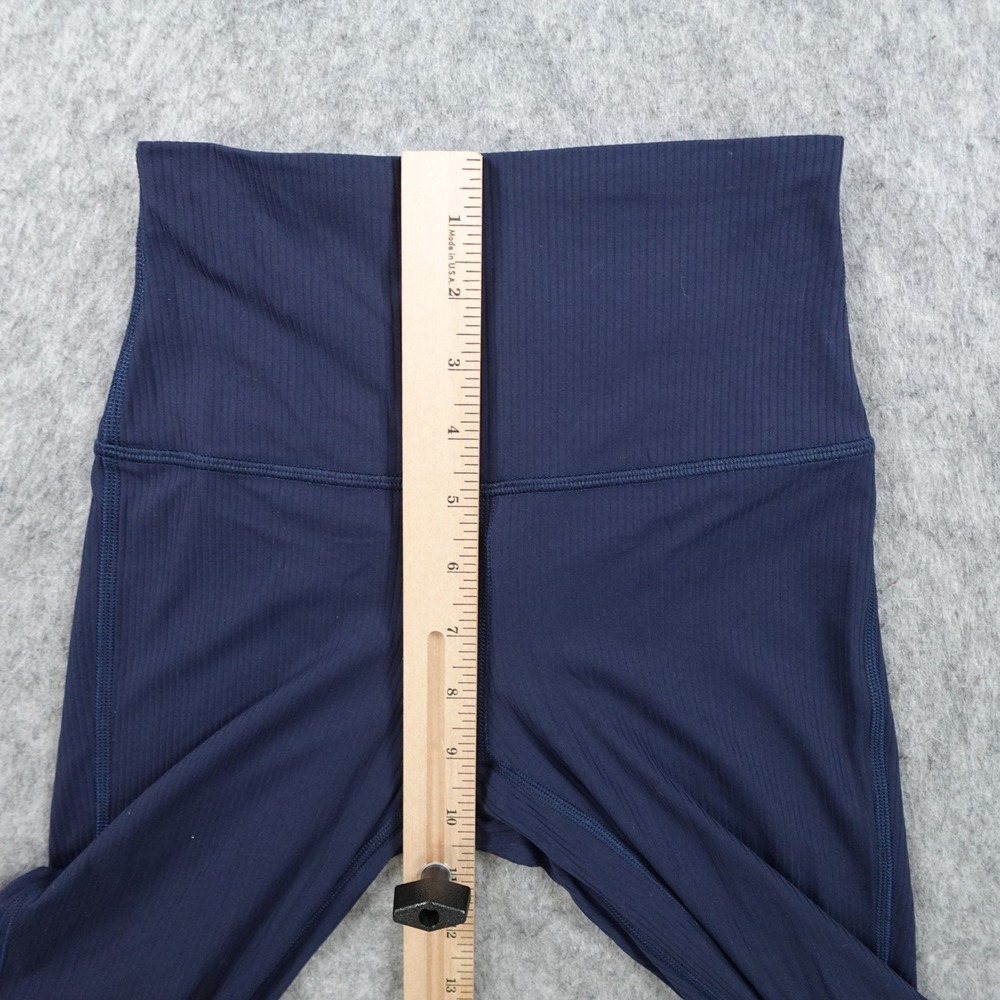 Lululemon Leggings Women 2 Navy Ribbed Align High Rise Mini Flare Pants Yoga Gym - Picture 4 of 12